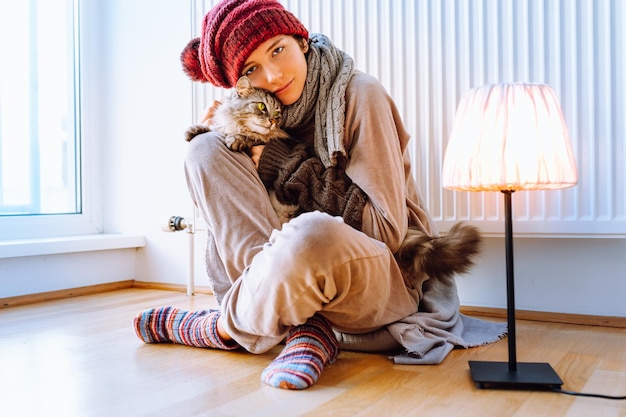 Im Kühlhaus in der Nähe des Heizkörpers warm halten