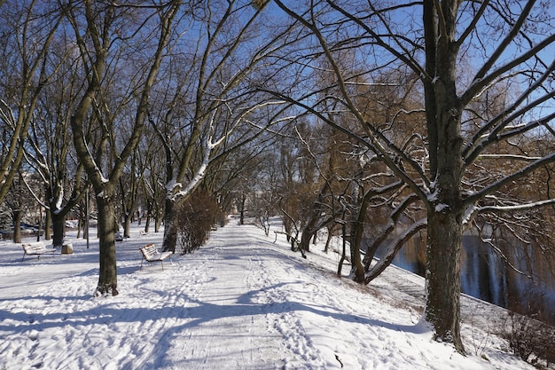 Im Winter tagsüber parken