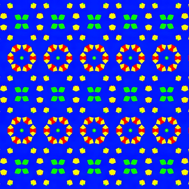 Imagem abstrata de gradiente para forma de chão, círculo e padrão de pontos em fundo azul, amarelo, vermelho e verde