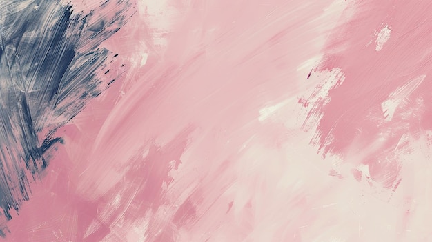 Imagem abstrata de um fundo minimalista Composição composta por pinceladas em um fundo branco vazio Artista pintura criatividade cores rosa e azul abrasões Gerado por IA