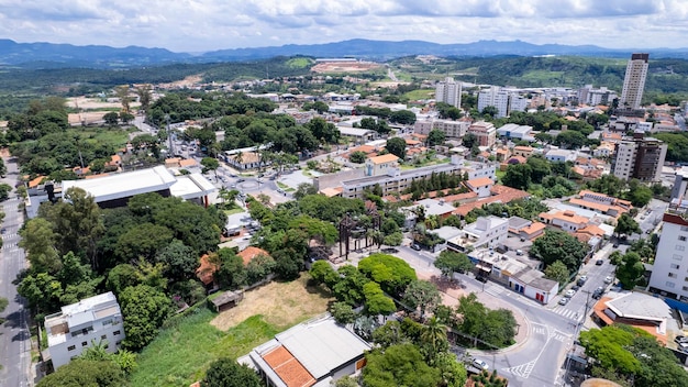 Imagem aérea da cidade de Betim Belo Horizonte, Brasil Praça Principal