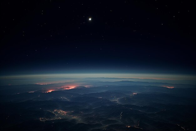 imagem aérea da Terra a partir do espaço