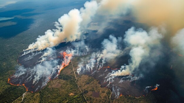 Imagem aérea do espaço da Amazônia dispara na América do Sul usando Generative AI