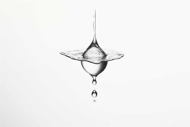 imagem arafada de uma gota d'água caindo de um vidro generativo ai