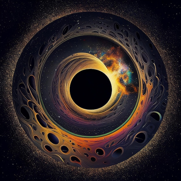 Imagem Arafed de um buraco negro com um buraco preto no centro generativo ai