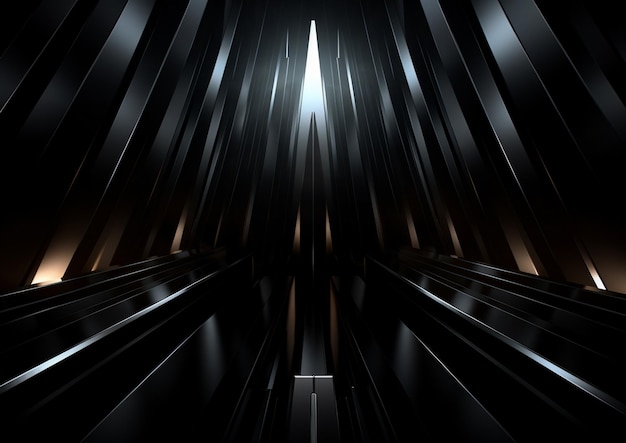 Imagem Arafed de uma foto em preto e branco de um corredor escuro gerador de IA