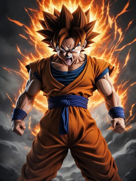 Quadro Metalizado Goku instinto Superior Dragon Ball Super Anime