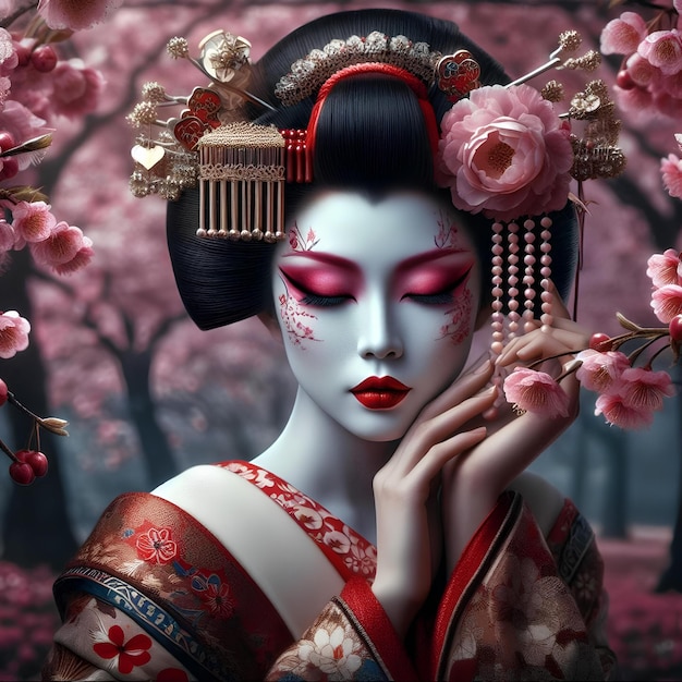 imagem cinematográfica de uma geisha 6