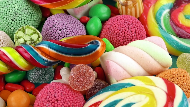 Foto imagem completa de doces multicoloridos