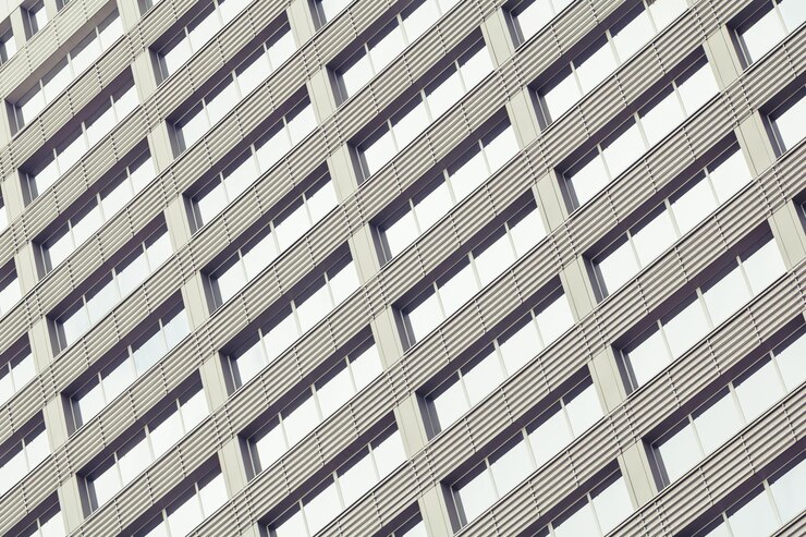 Foto imagem completa de um edifício de escritórios moderno