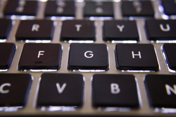 Foto imagem completa do teclado do computador