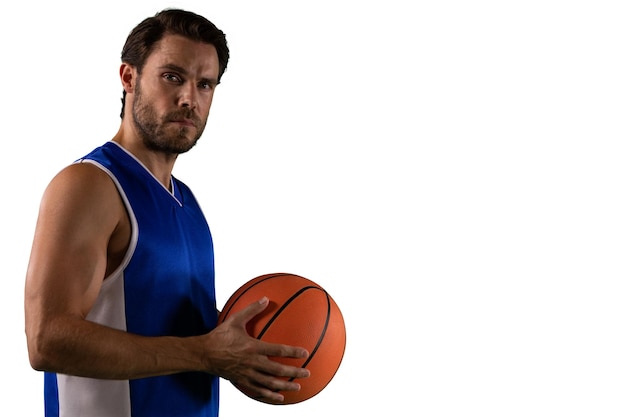 Imagem composta digital de jogador de basquete