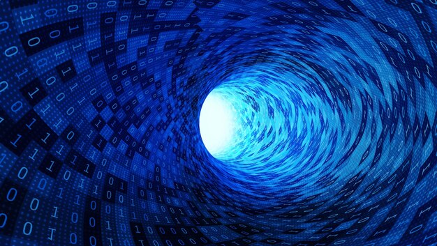Imagem composta digital de túnel iluminado contra o céu azul