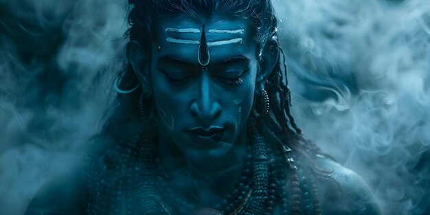 Imagem conceitual representando a divindade Shiva na religião e cultura hindu Conceito Hinduismo Shiva Deidade Mitologia religiosa