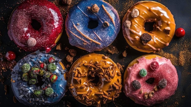 Imagem criada por IA da apresentação e venda de rosquinhas