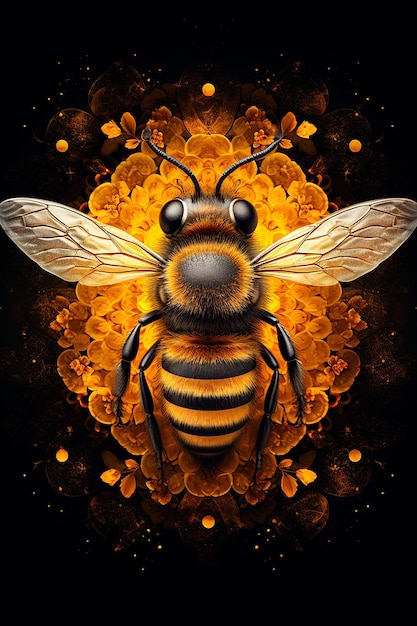 Foto imagem de abelha voando
