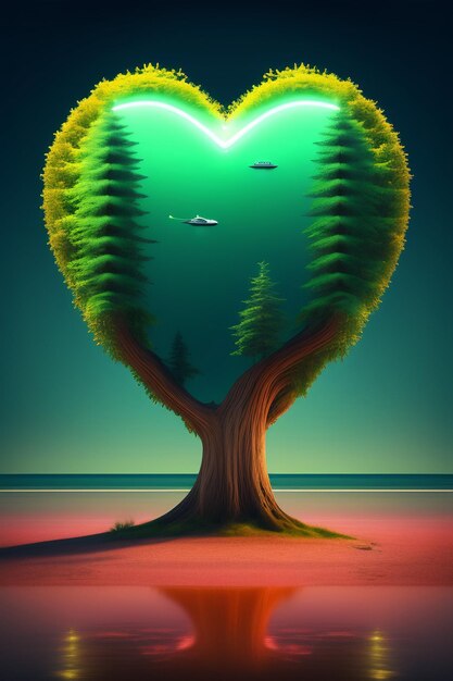 Imagem de árvore 3D gerada Ai