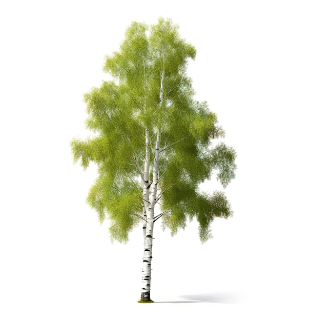 Imagem de árvore de abeto em fundo branco Ilustração da natureza IA generativa