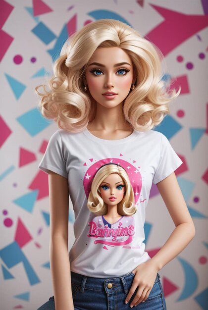 Imagem de Barbie vestindo tudo de rosa com um vestido bonito