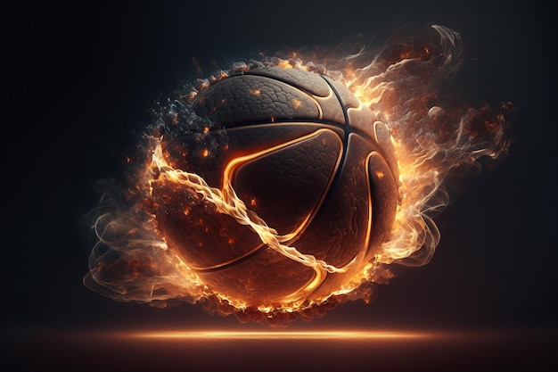 Imagem de bola de basquete com textura criativa brilhantemente bonita Design único realista