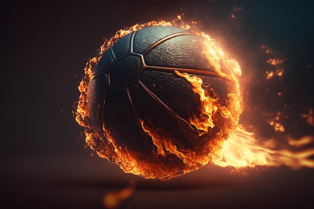 Imagem de bola de basquete com textura criativa brilhantemente bonita Design único realista