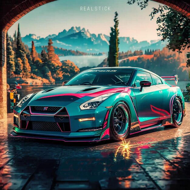 Foto imagem de carro nissan gtr 4