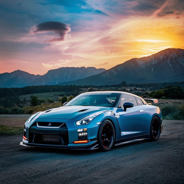 Foto imagem de carro nissan gtr 4