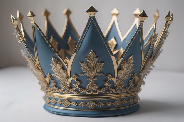 imagem de chave baixa da bela rainha dourada rei coroa ai generativo