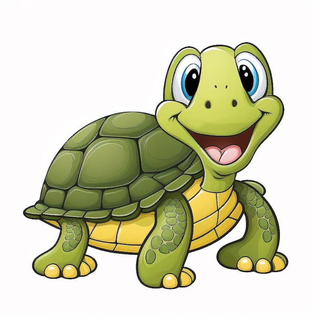Imagem de clipart de tartaruga de uma tartaruga sorridente