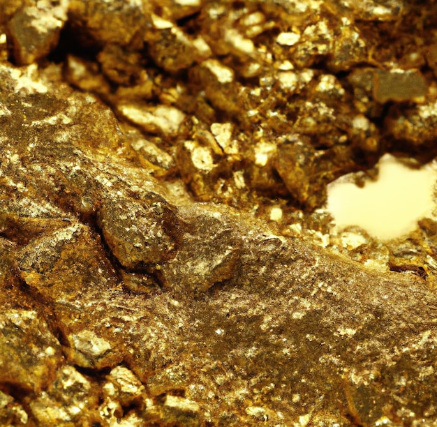 Imagem de close-up de fundo de partículas de ouro com espaço de cópia