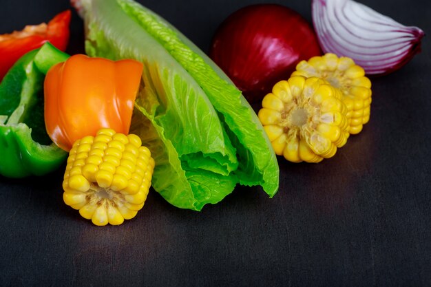 Imagem de close-up de legumes frescos orgânicos repolho