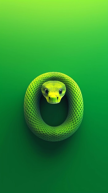 Cobras de massinha fofas com fundo verde