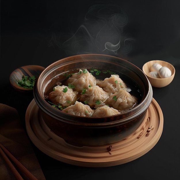 Imagem de comida chinesa que Xiao Long Bao e bom aplicar para o menu livro