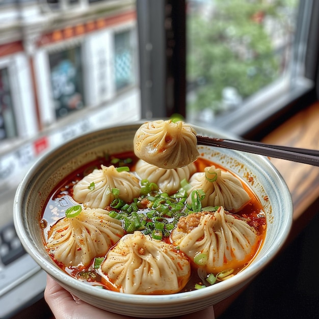 Imagem de comida chinesa que Xiao Long Bao e bom aplicar para o menu livro