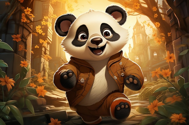 IMAGEM DE DESENHO ANIMADO DO PANDA KUNGFU