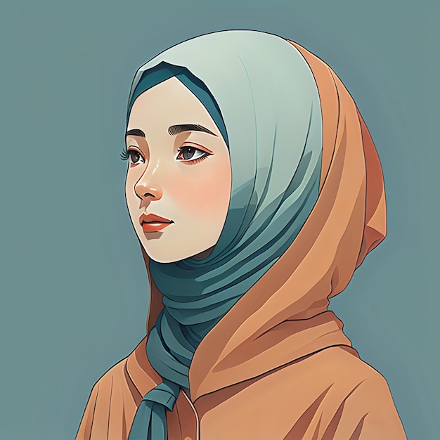 Imagem de design de mulher hijab