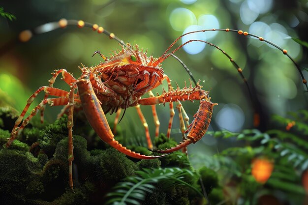 Foto imagem de fantasia intrincada de artrópodes antigas gerar ai