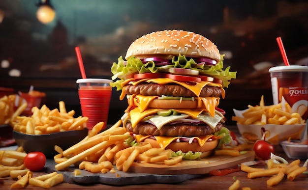 Foto imagem de fast food