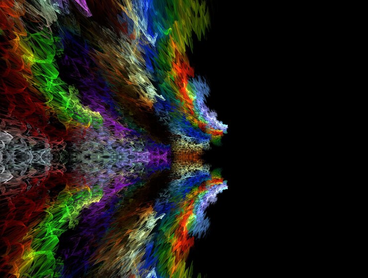 Foto imagem de fundo abstrata de fractal imaginário