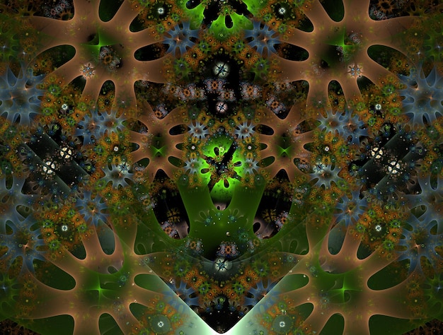 Foto imagem de fundo abstrata de fractal imaginário