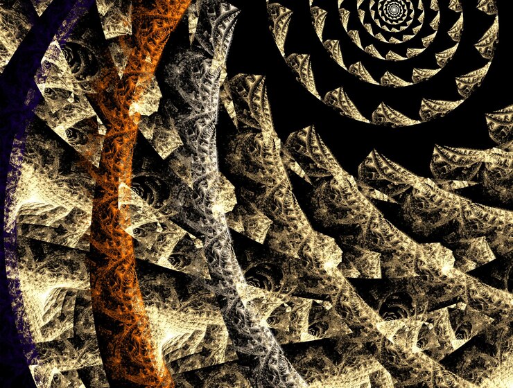 Foto imagem de fundo abstrata de fractal imaginário