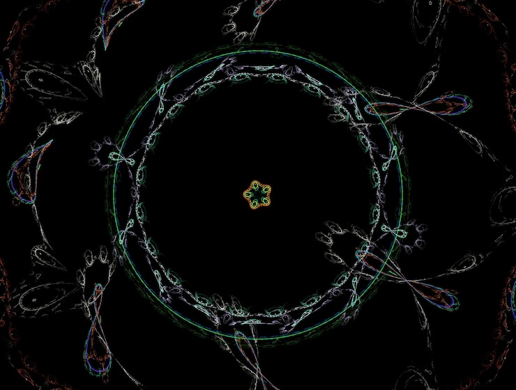 Foto imagem de fundo abstrata de fractal imaginário