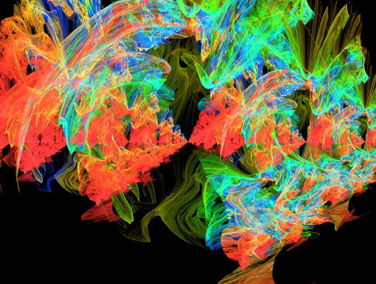 Foto imagem de fundo abstrata de fractal imaginário