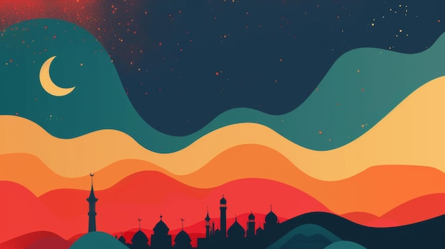 imagem de fundo abstrata ilustração vetor design plano ramadan