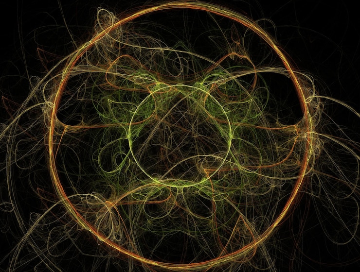 Foto imagem de fundo abstrato fractal imaginário