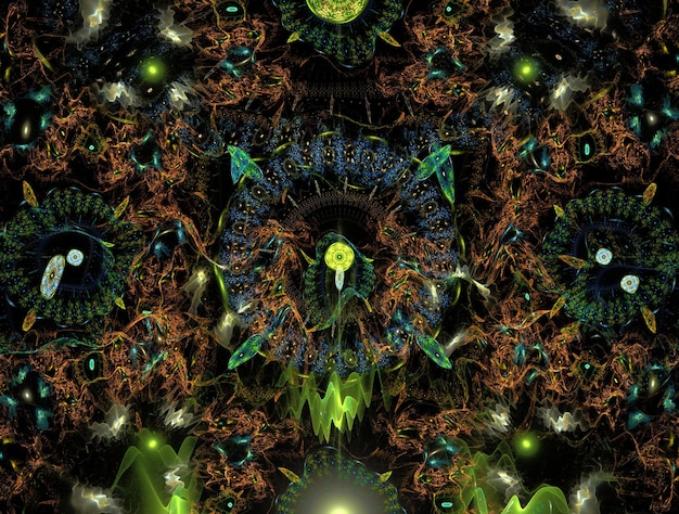 Imagem de fundo abstrato fractal imaginário