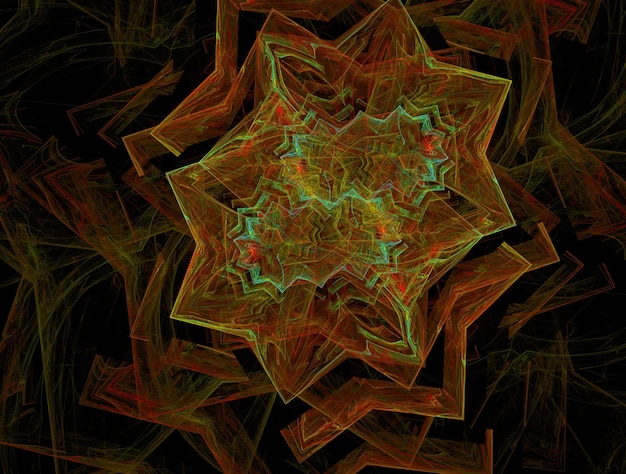 Imagem de fundo abstrato fractal imaginário