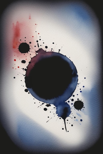 Imagem de fundo azul de tinta respingo de aquarela bela cor efeito de mancha de tinta fundo simples