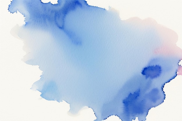 Imagem de fundo azul de tinta respingo de aquarela bela cor efeito de mancha de tinta fundo simples