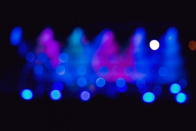 Foto imagem de fundo com luzes desfocadas do palco desfocado